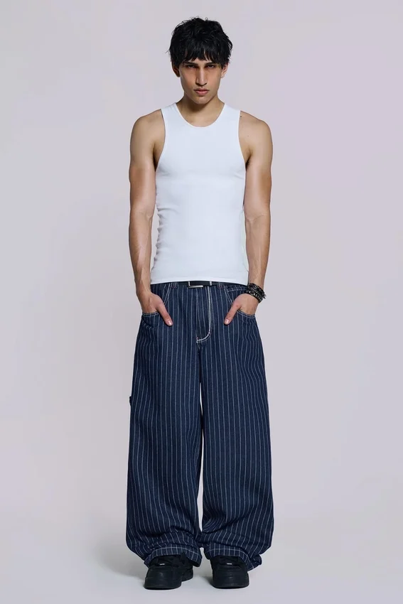 Granatowe Jeans Ollie Pinstripe XL Colossus