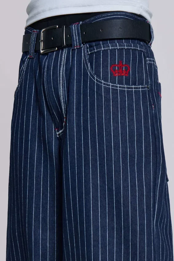 Granatowe Jeans Ollie Pinstripe XL Colossus