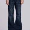 Indigo Creased Drift Bootcut Jeansy