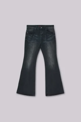 Indigo Creased Drift Bootcut Jeansy