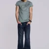 Indigo Creased Drift Bootcut Jeansy