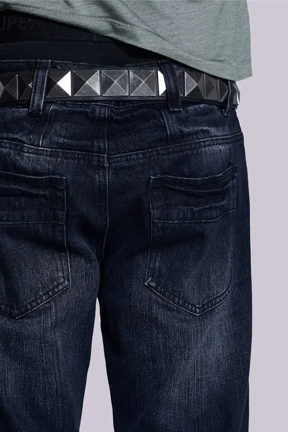 Indigo Creased Drift Bootcut Jeansy