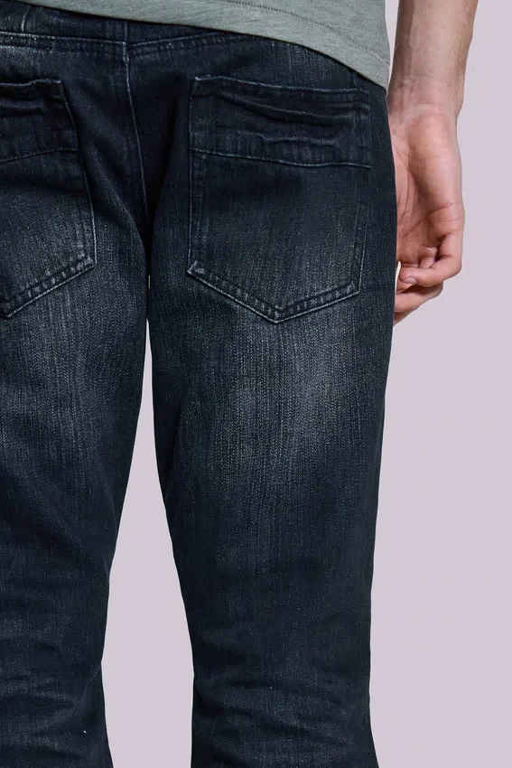 Indigo Creased Drift Bootcut Jeansy