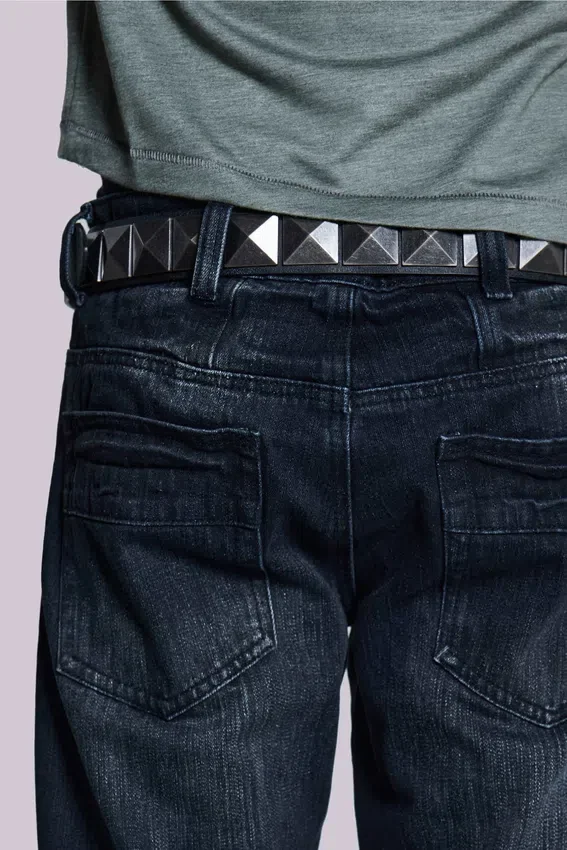 Indigo Creased Drift Bootcut Jeansy