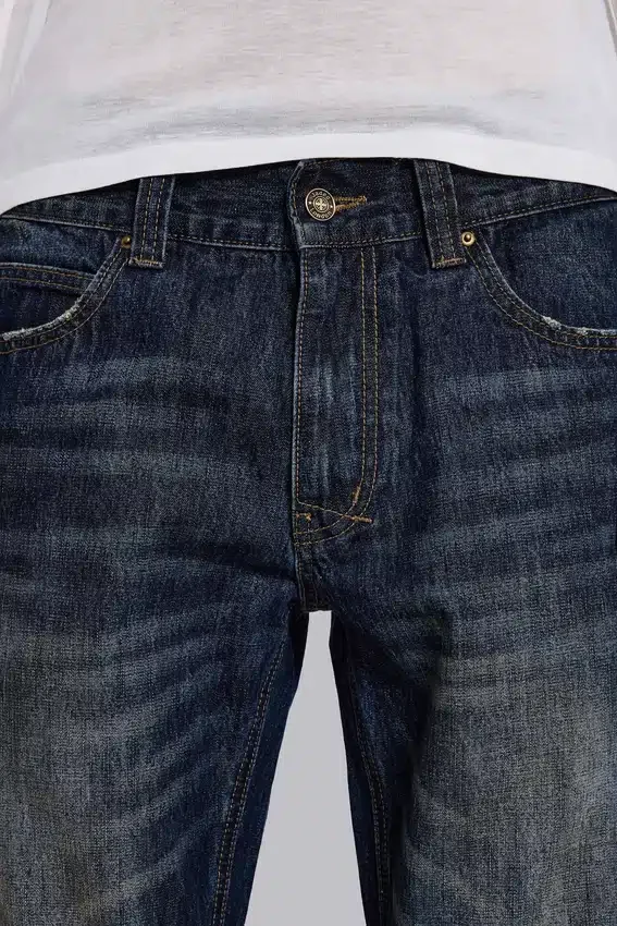 Jeansy Indigo Jude Bootcut z przetarciami