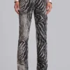 Jeansy Leona Bootcut Cooper w zebrowy wzór
