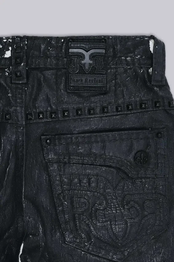Jeansy Rock Revival Moto Wax
