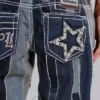 Jeansy Rock Revival Patchwork Flag Rider