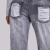 Jeansy Zain Shredded Bootcut w kolorze szarym