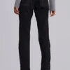 Jeansy Zain z postrzępionymi nogawkami typu bootcut w kolorze czarnym