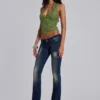 Kelsey Low Rise Skinny Bootcut Jeans w ciemnym odcieniu