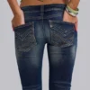 Kelsey Low Rise Skinny Bootcut Jeans w ciemnym odcieniu