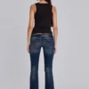 Kelsey Low Rise Skinny Bootcut Jeans w ciemnym odcieniu