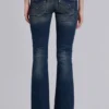 Kelsey Low Rise Skinny Bootcut Jeans w ciemnym odcieniu