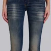 Kelsey Low Rise Skinny Bootcut Jeans w ciemnym odcieniu