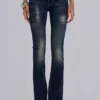 Kelsey Low Rise Skinny Bootcut Jeans w ciemnym odcieniu