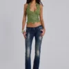 Kelsey Low Rise Skinny Bootcut Jeans w ciemnym odcieniu