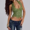 Kelsey Low Rise Skinny Bootcut Jeans w ciemnym odcieniu