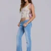 Kelsey Low Rise Skinny Bootcut Jeans w jasnym odcieniu