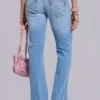 Kelsey Low Rise Skinny Bootcut Jeans w jasnym odcieniu