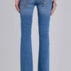 Kelsey Low Rise Skinny Bootcut Jeans w średnim odcieniu