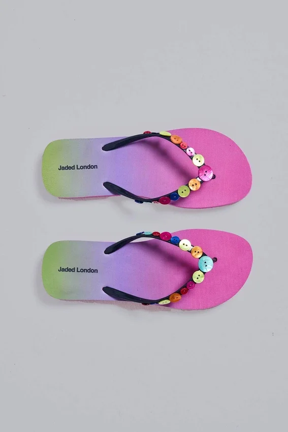 Klapki „Button Ombre”