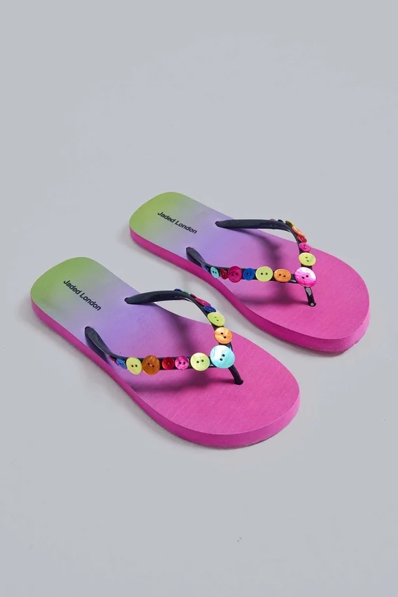 Klapki „Button Ombre”