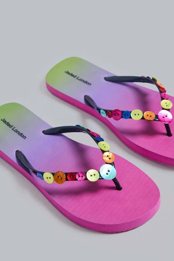 Klapki „Button Ombre”