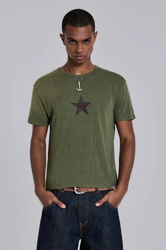 Koszulka Green Star Sun Faded