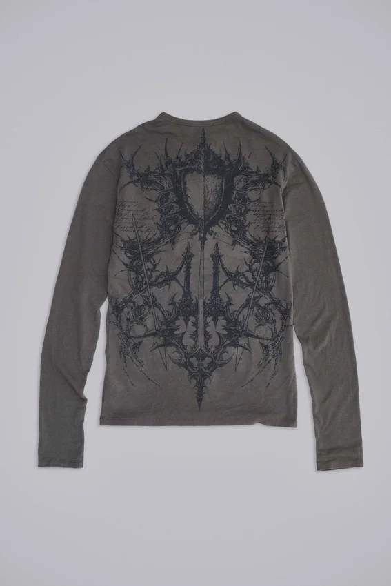 Koszulka typu Henley „Blessed”