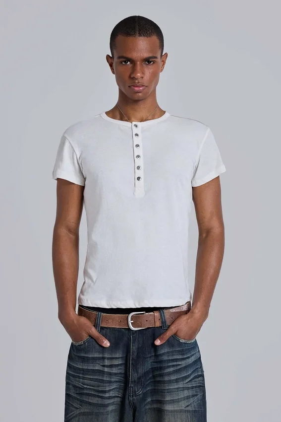 Koszulka typu Henley Off White Haze