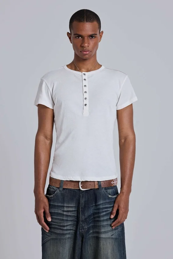 Koszulka typu Henley Off White Haze