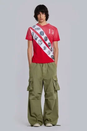Koszulka z dekoltem w serek Crest