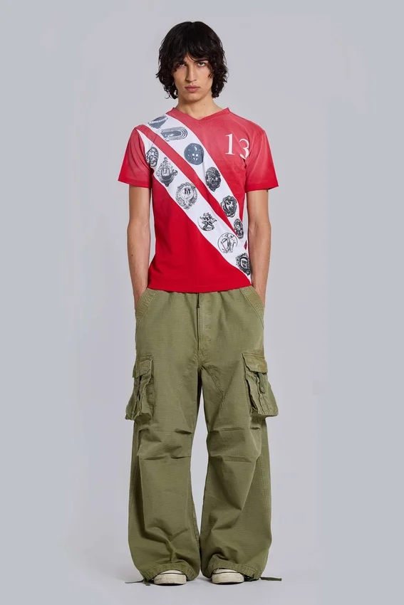 Koszulka z dekoltem w serek Crest