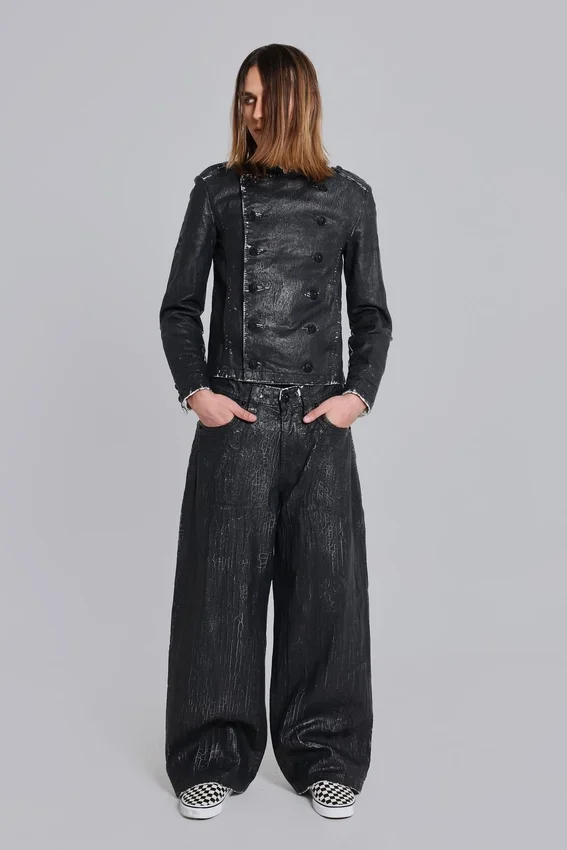 Jeansy Rock Revival Moto Wax