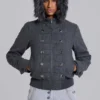 Kurtka z kapturem Marl w stylu militarnym