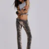 Leona Bootcut Cooper Jeansy z nadrukiem tygrysa