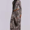 Luźne spodnie dresowe Monster Joggers w kamuflażu Woodland