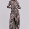 Luźne spodnie dresowe Monster Joggers w kamuflażu Woodland