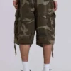 Luźne szorty w kamuflażu Cadet