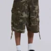 Luźne szorty w kamuflażu Cadet