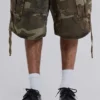 Luźne szorty w kamuflażu Cadet