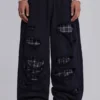 Monster Joggers w kratę z warstwowym wzorem
