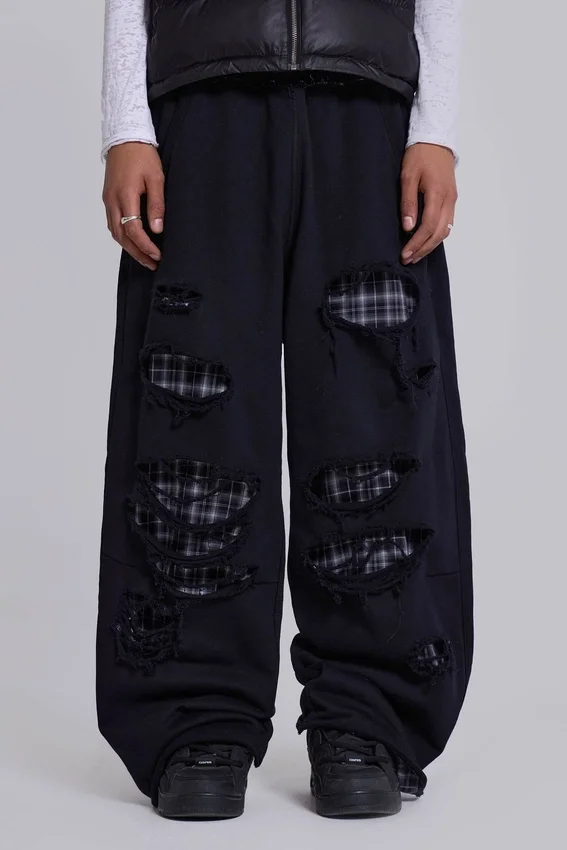 Monster Joggers w kratę z warstwowym wzorem