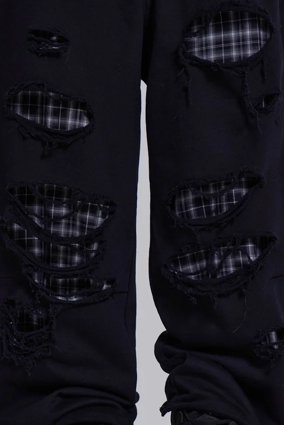 Monster Joggers w kratę z warstwowym wzorem