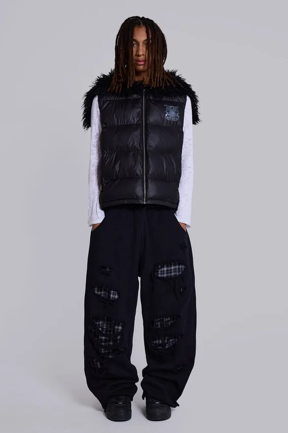 Monster Joggers w kratę z warstwowym wzorem