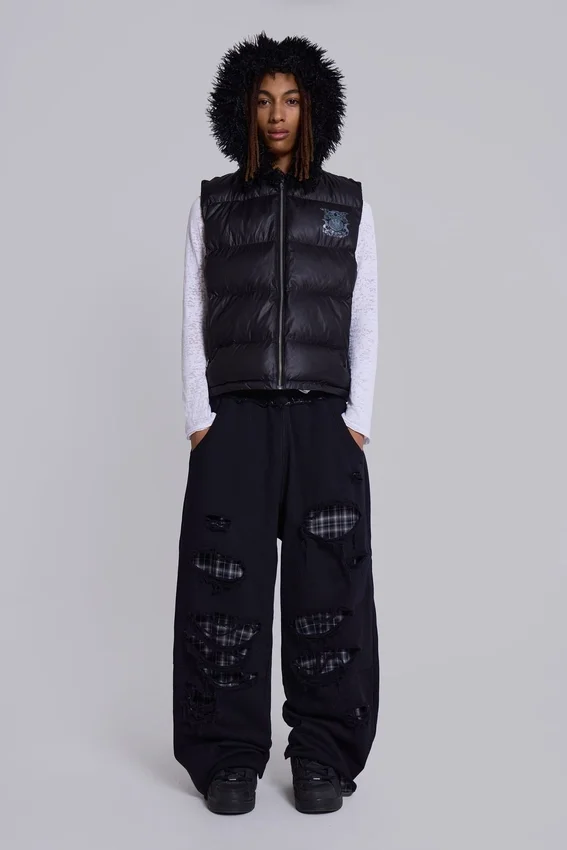 Monster Joggers w kratę z warstwowym wzorem