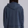 Niebieska sportowa bluza z kapturem „Monster Hoodie” o luźnym kroju