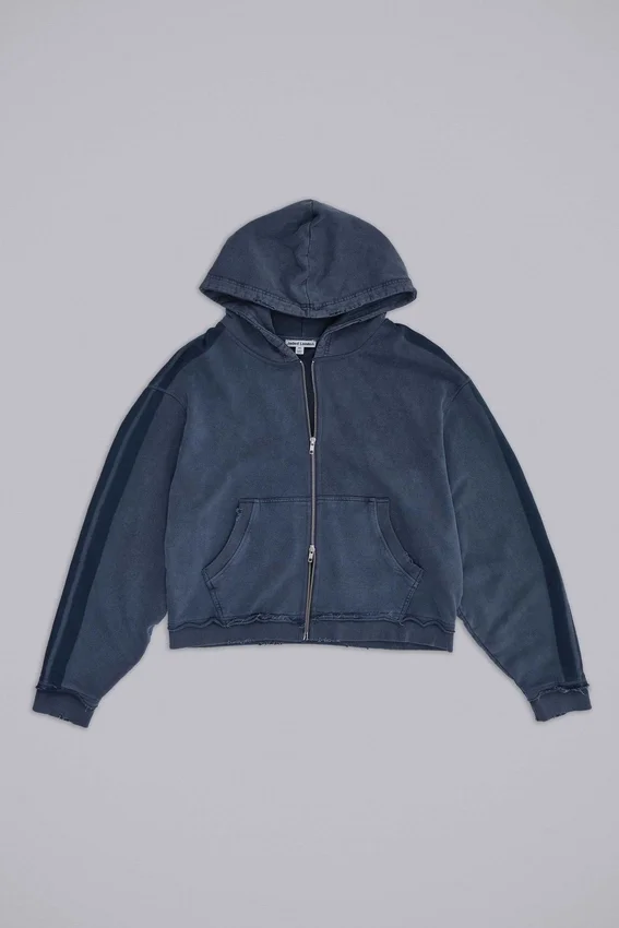Niebieska sportowa bluza z kapturem „Monster Hoodie” o luźnym kroju