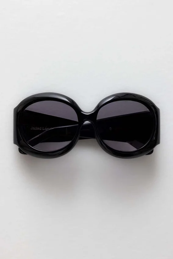 Okrągłe okulary przeciwsłoneczne Majorette Oversized w kolorze czarnym